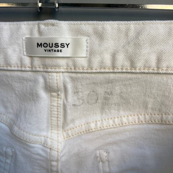 MOUSSY Vintage Mv Burnside White Denim Slim Jeans Size 30 - Picture 10 of 12